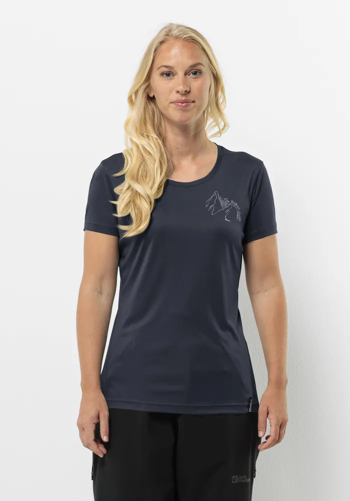 

Футболка Jack Wolfskin "PEAK GRAPHIC T W", синий