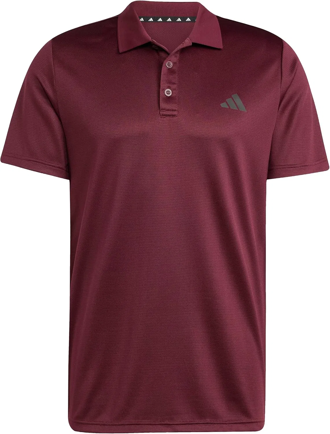 Мужское поло для тренировок adidas, цвет Maroon/Black — фото 2