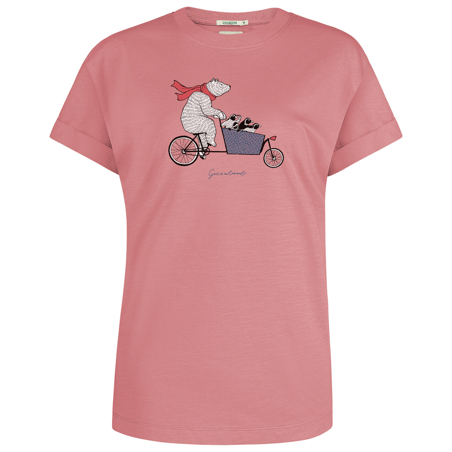 

Футболка Greenbomb Bike Cargo Bear Stop T-Shirt Cotton, цвет Old Rose