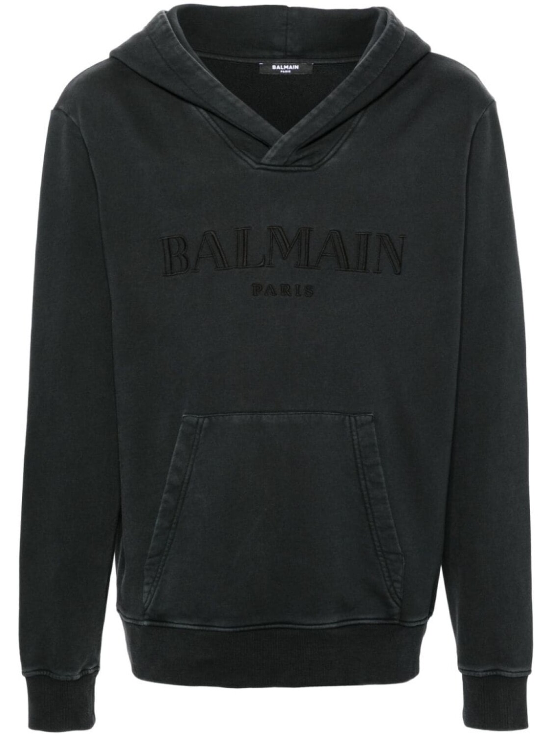 

Balmain худи с вышитым логотипом, серый