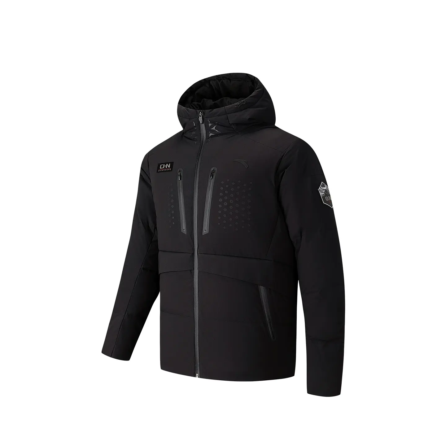 

Anta Мужская пуховая куртка с капюшоном, черная, утепленная