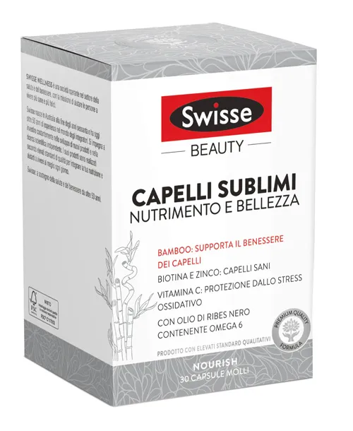 

Swisse Beauty Sublime Hair Витаминно-минеральная добавка 30 капсул Здоровье волос