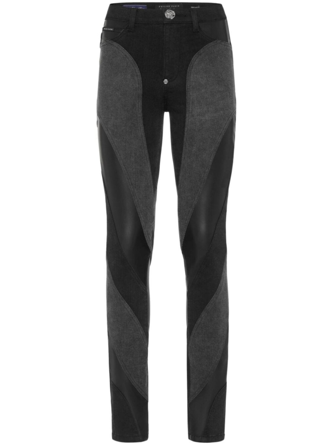 

Philipp Plein джеггинсы с высокой талией, черный