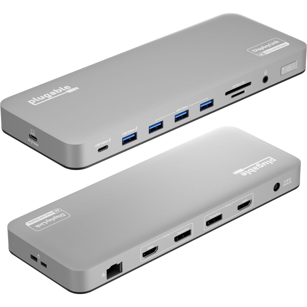 

Док-станция Plugable 14-in-1 USB-C Docking Station UD-6950PDH