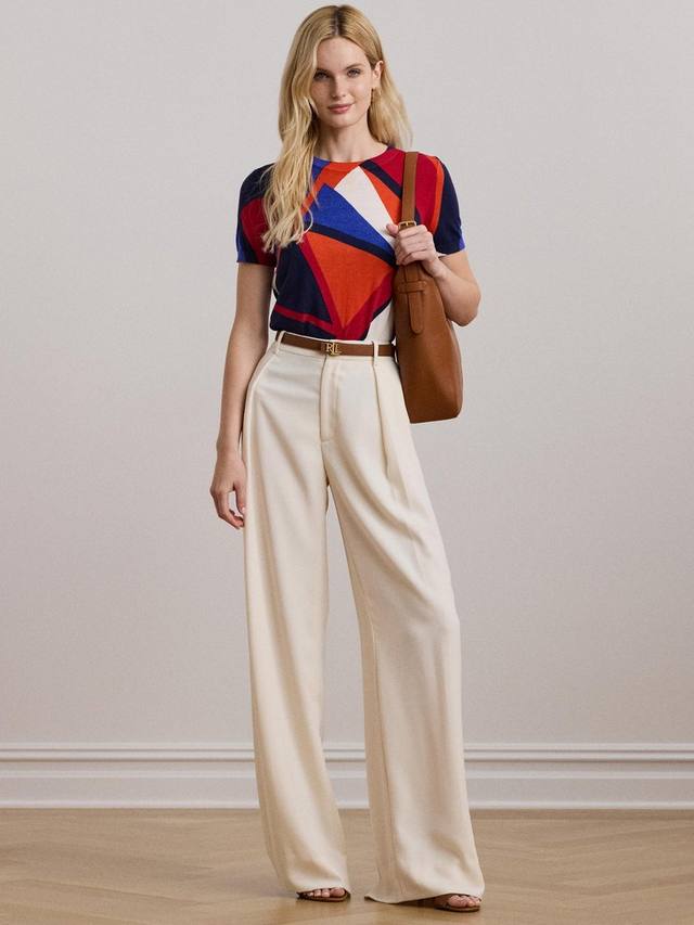 

Абстрактный джемпер eyelah с коротким рукавом Ralph Lauren, синий/разноцветный