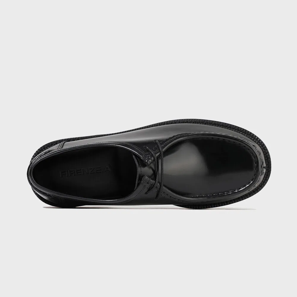 Мужские мокасины Firenze.A Bold Shape 4.7 см Leather 9009, чёрные Box, с подошвой Vibram — фото 4