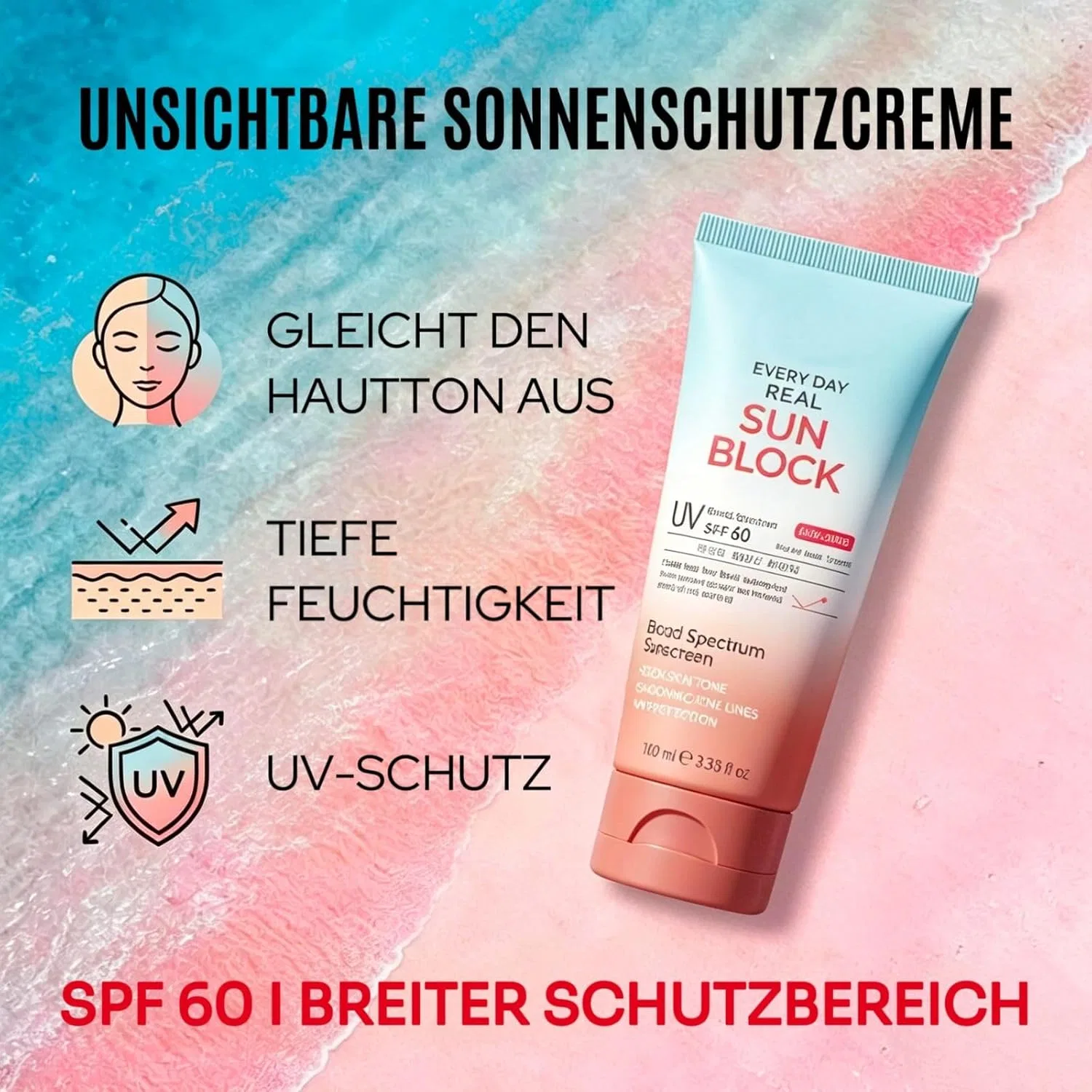 Солнцезащитный крем SPF 60 с центеллой азиатской и ниацинамидом 100 мл Barevel — фото 2