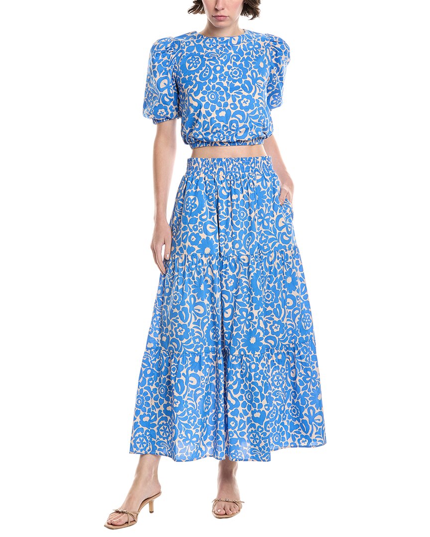 

Бесконечная роза макси-юбка Endless rose, синий