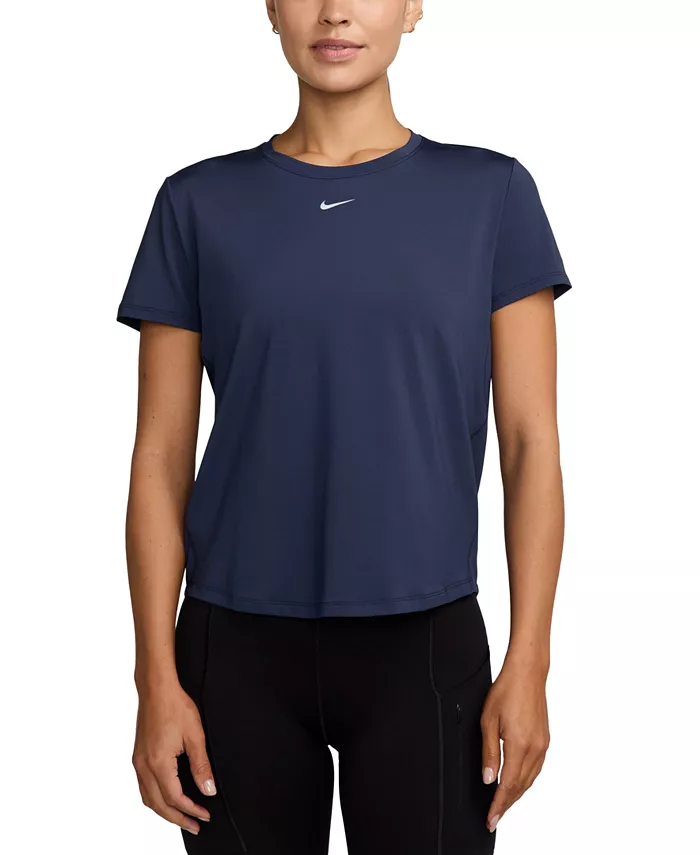 

Женский топ One Classic Dri-FIT с короткими рукавами Nike, синий