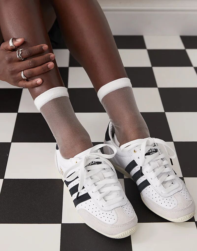 Японские кроссовки белого и черного цвета adidas Originals — фото 3