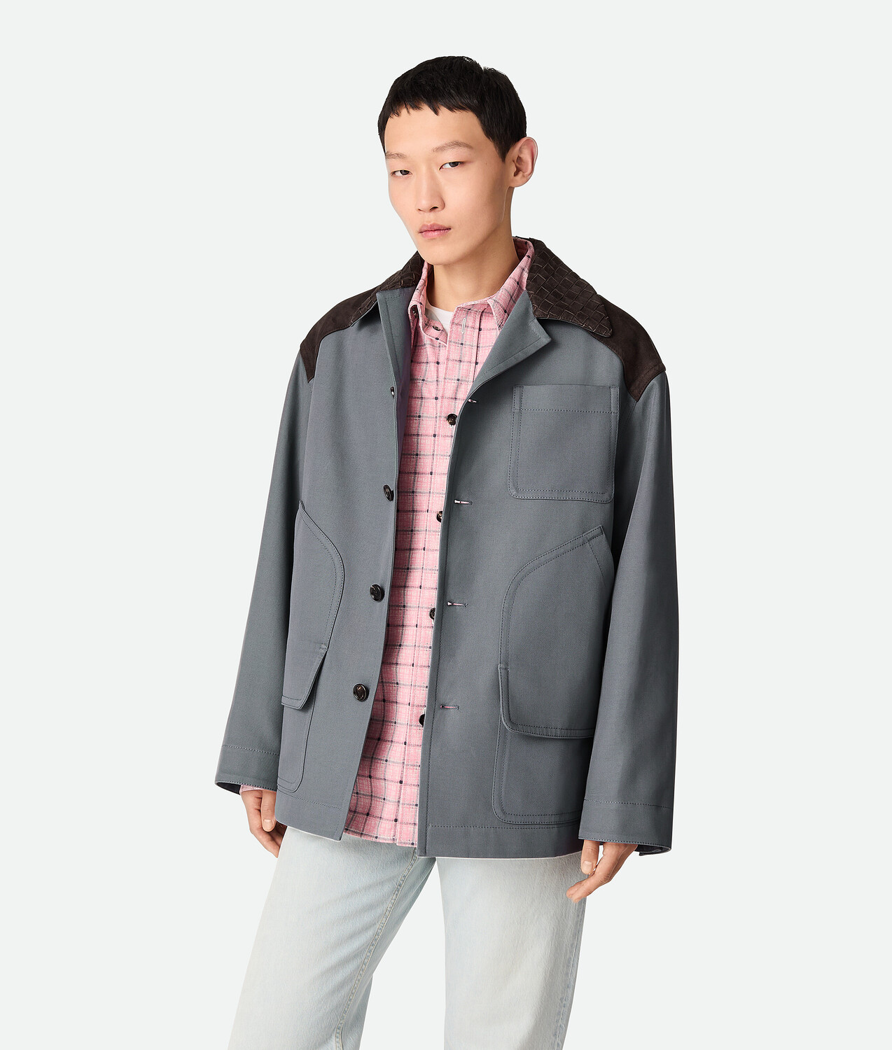 

Cotton canvas blouson BOTTEGA VENETA, гром