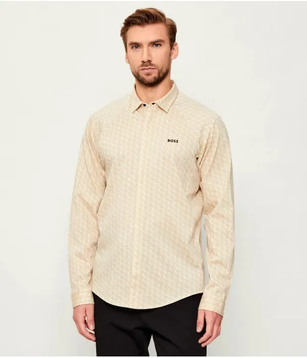 Футболка B_EXCURSE_L regular fit Boss Green, бежевый