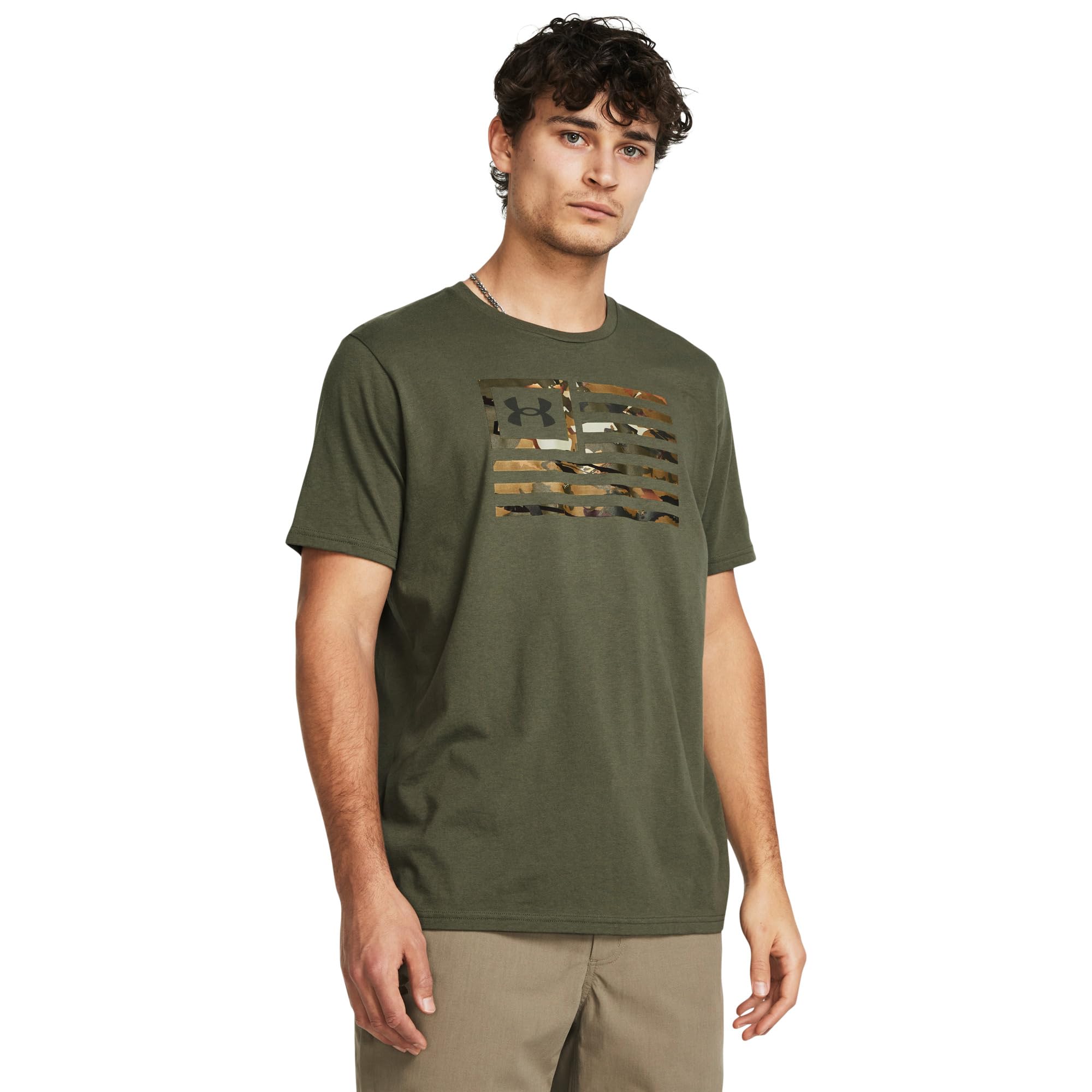 

Футболка Under Armour Freedom Flag Printed T-Shirt, Marine OD Green/Baroque Green