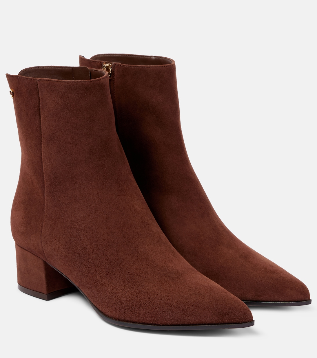 Замшевые ботильоны Lyell 45 Gianvito Rossi, коричневый