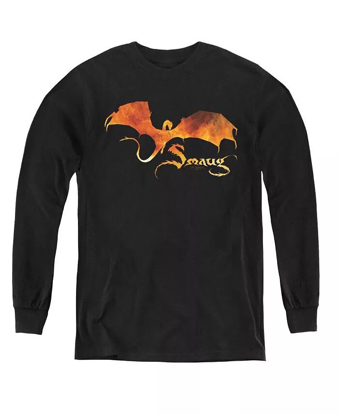 

Толстовки с длинным рукавом Hobbit Youth Smaug On Fire The Hobbit, черный