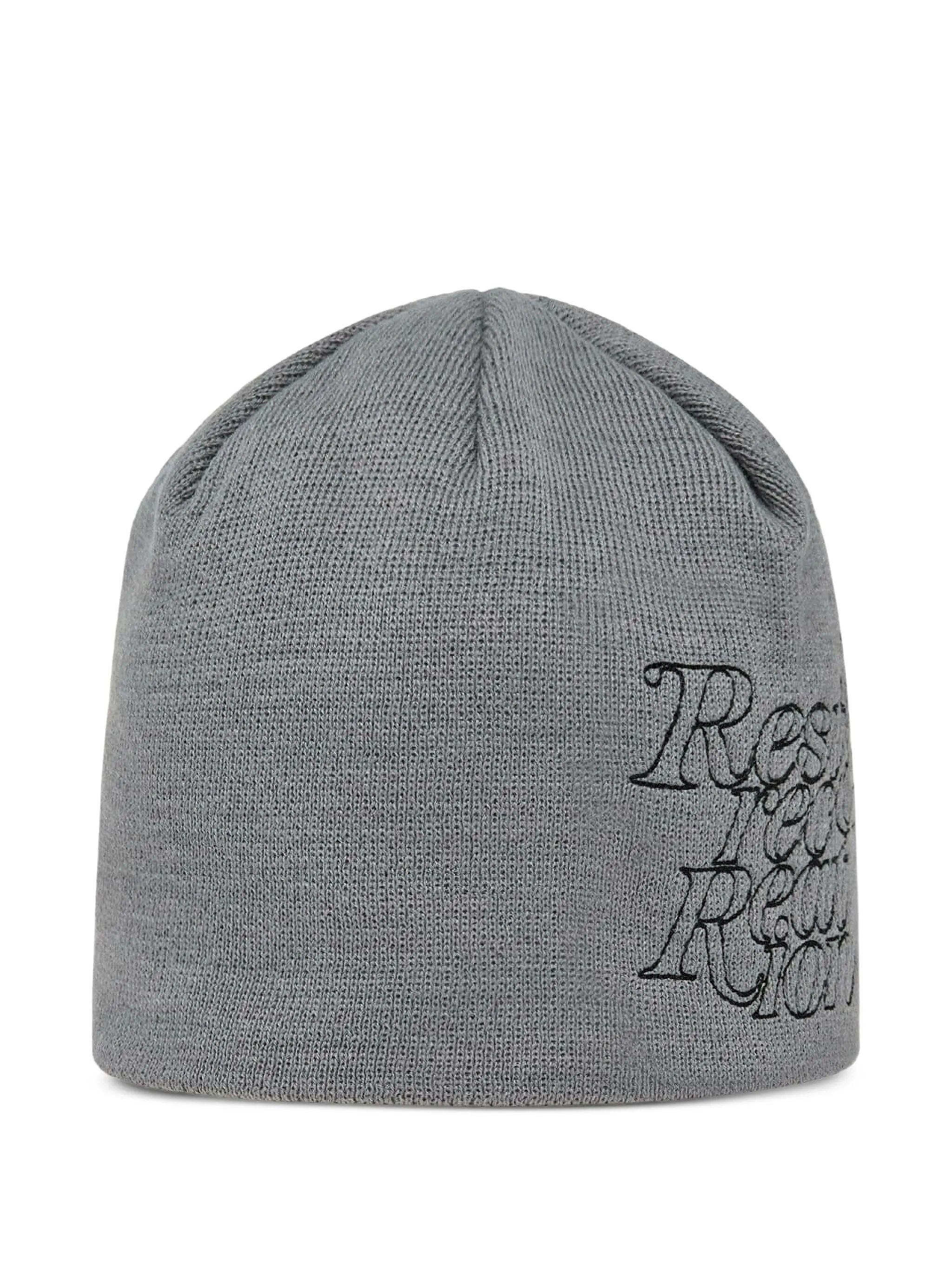

Шапка бини с вышитым логотипом Rest&Recreation, серый