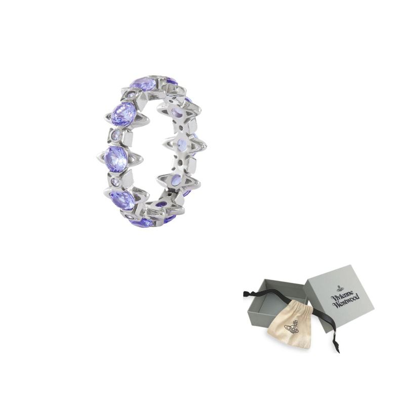 

Vivienne Westwood Кольцо из переработанного серебра женское фиолетовое