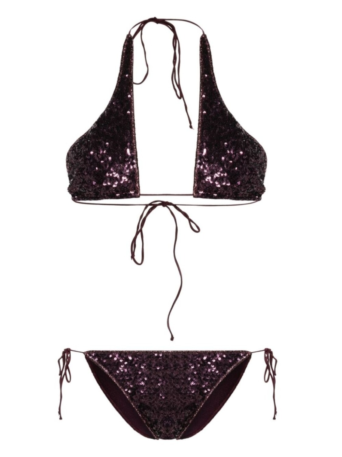 

Oséree бикини Paillettes Crossed, фиолетовый