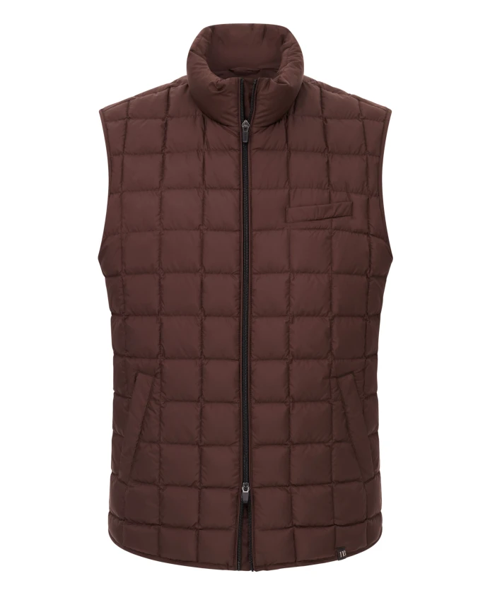 

Жилет из технической ткани с добавлением гусиного пуха. Boggi Milano, коричневый