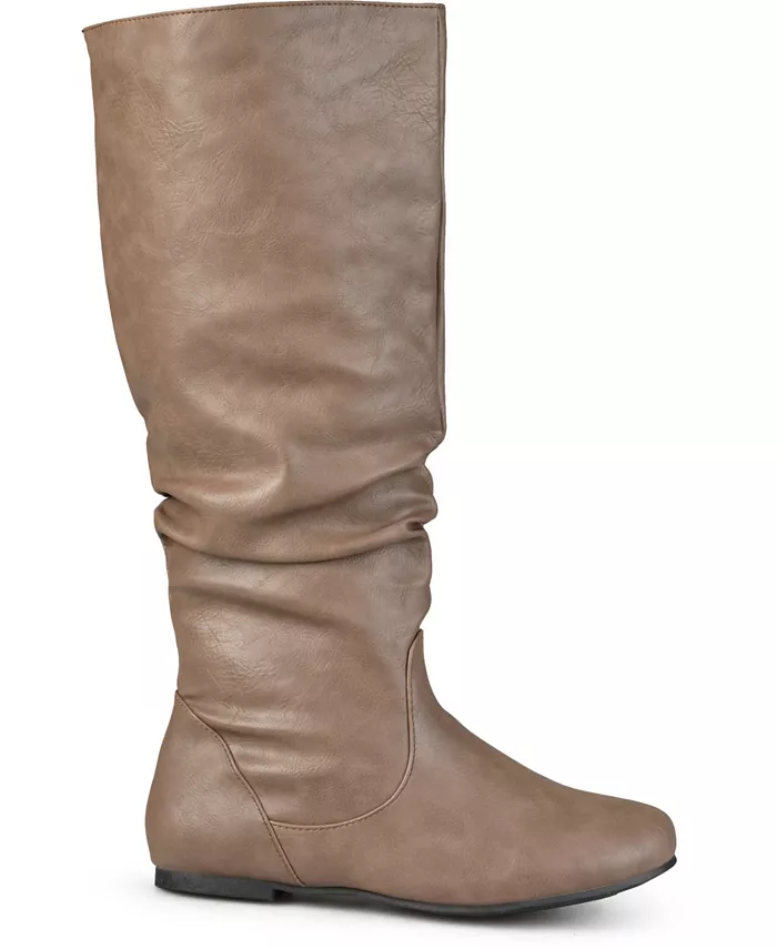 Женские сапоги Jayne Wide Calf Slouchy Knee High Journee Collection, коричневый/бежевый — фото 2
