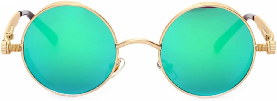 

Ретро женские круглые солнцезащитные очки в стиле стимпанк с металлической оправой, винтажные круглые солнцезащитные очки для мужчин и женщин, зеркальные, UV400 VFDHN, 1