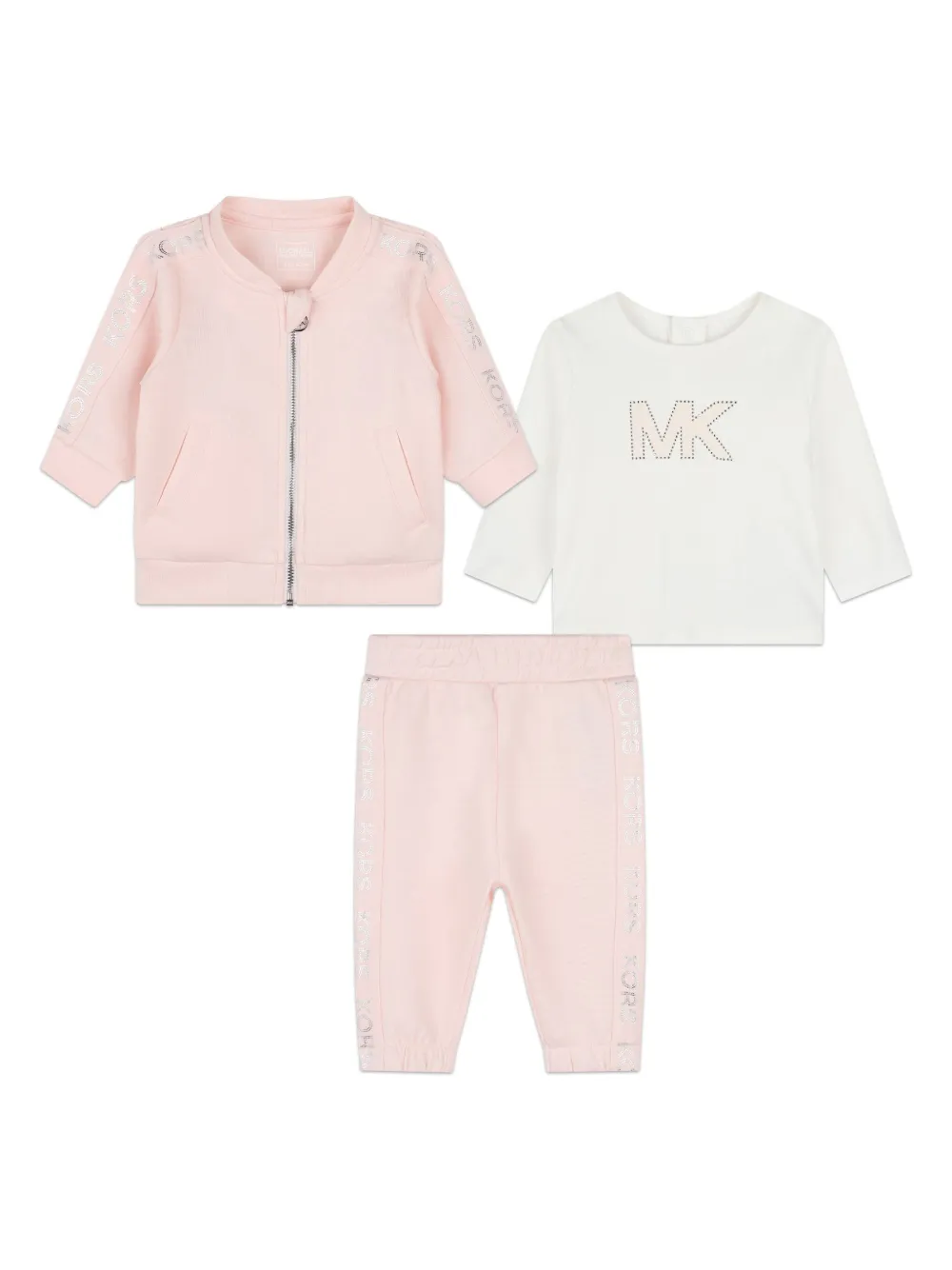 

Комплект из трех предметов с логотипом Michael Kors Kids, розовый