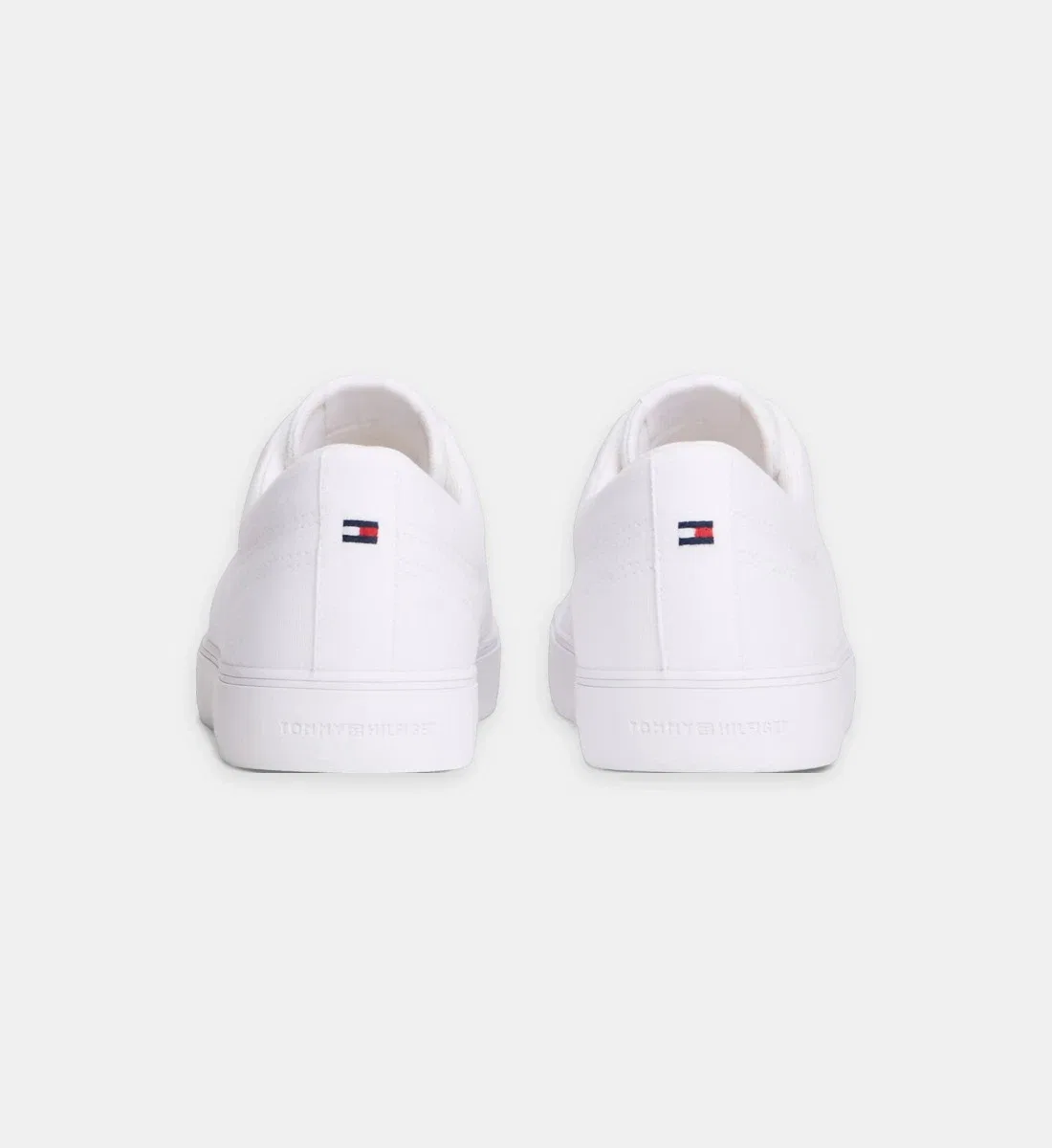 Фирменные низкие кеды из брезента Tommy Hilfiger, белый — фото 3