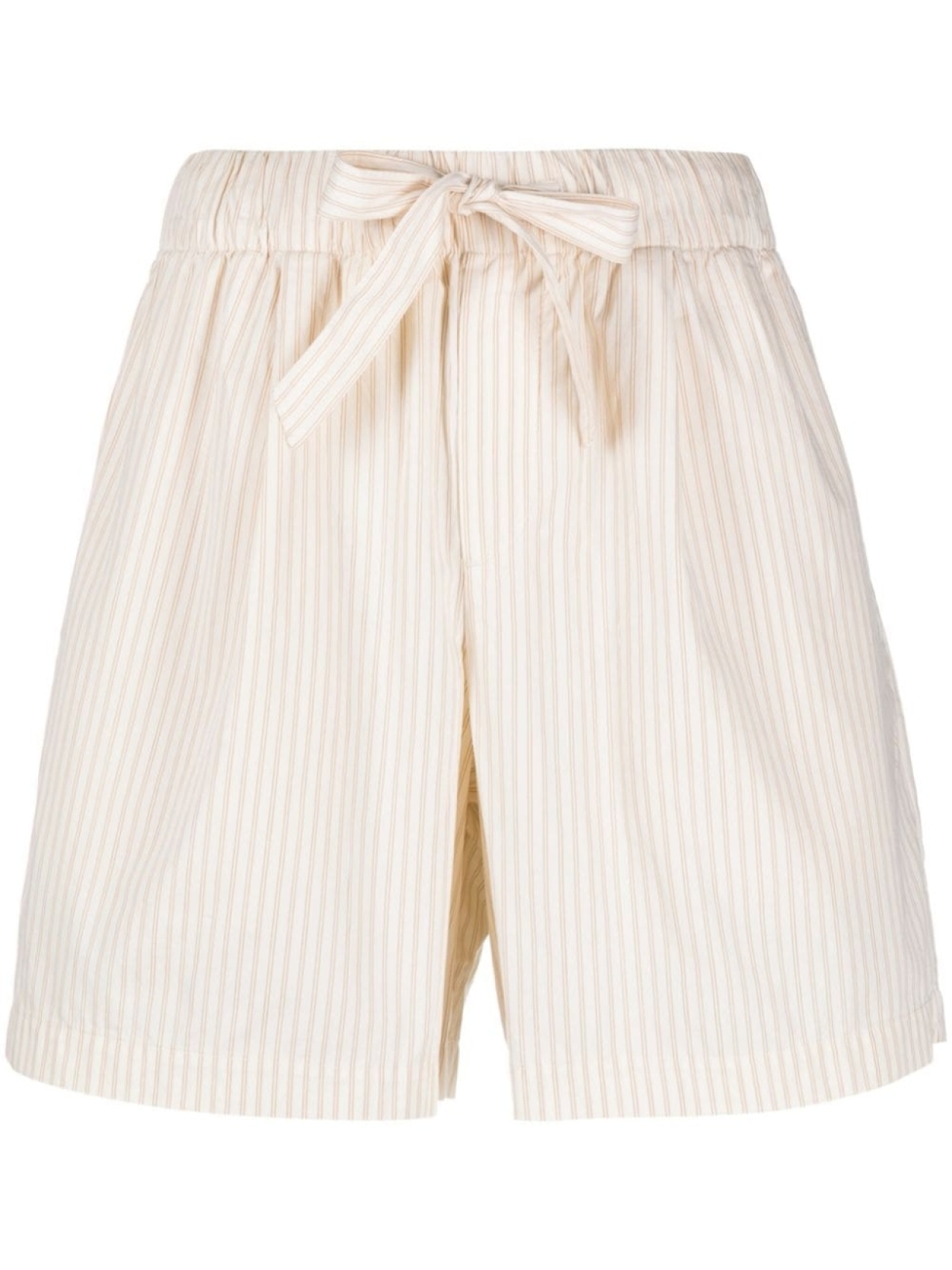 

TEKLA striped organic cotton shorts, нейтральный цвет