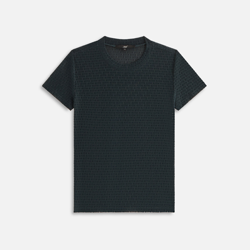 

Футболка Kith Women Mulberry IV Monogram Mesh Tee, цвет Stadium