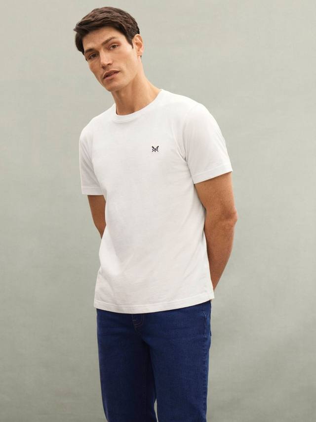 

Классическая хлопчатобумажная футболка Crew Clothing, белый