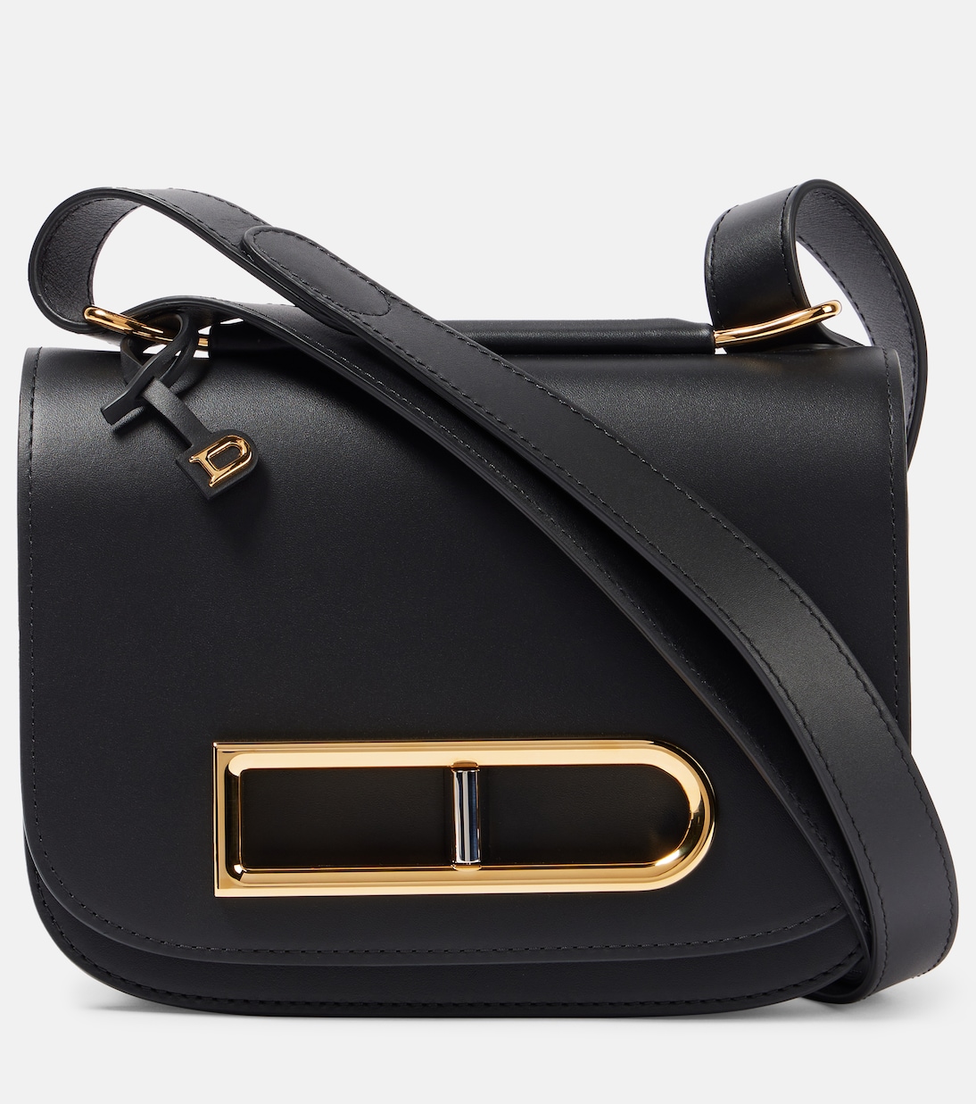 

Кожаная сумка-слинг Lingot Delvaux, черный