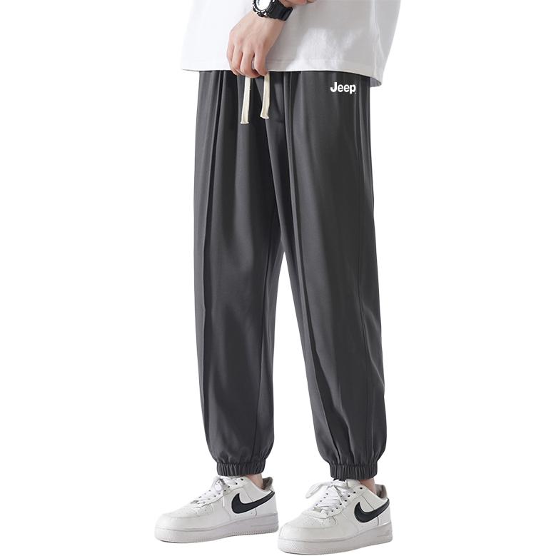 

Повседневные брюки Unisex тонкие с манжетами Jeep, темно-серый