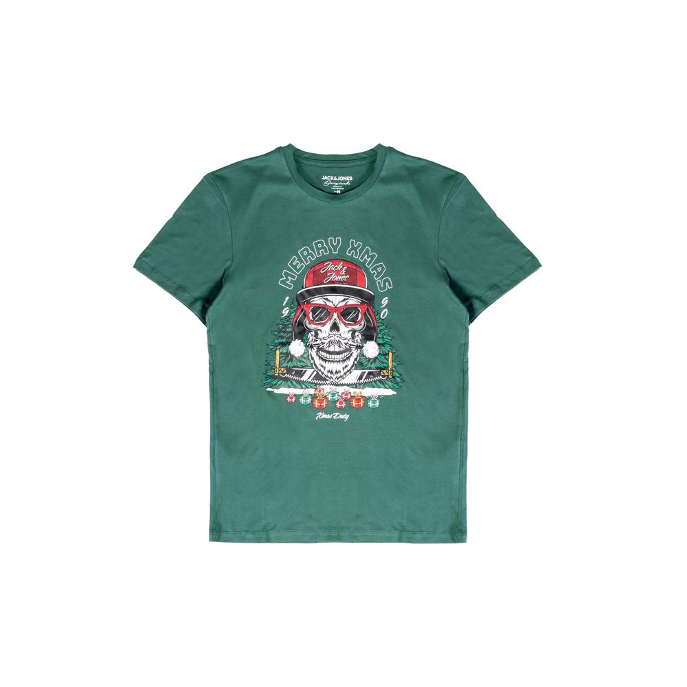 

Зеленая хлопковая футболка Jack & Jones