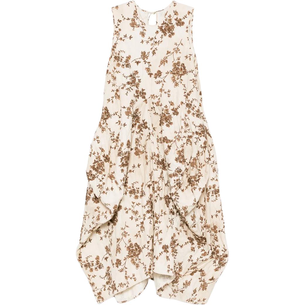 

Цветочное платье миди без рукавов UMA WANG, коричневый