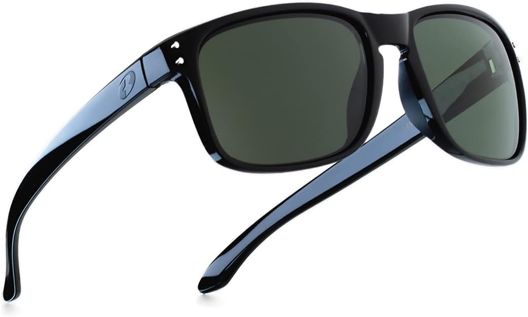 

Классические солнцезащитные очки Bnus итальянского производства с линзами Corning из настоящего стекла и возможностью поляризации B.N.U.S, Black Shiny / Polarized Green G15