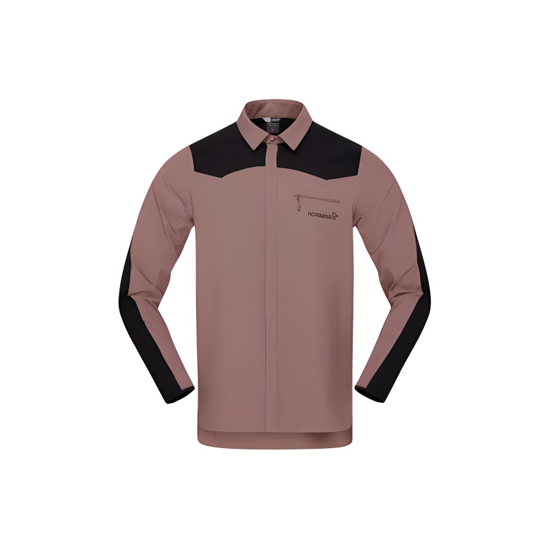 

Рубашка мужская Stand Collar Moderate Others NORRONA, розовый