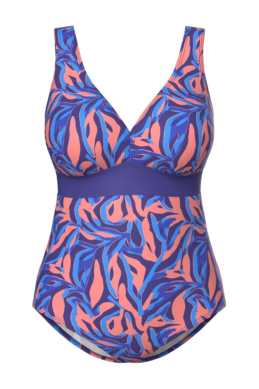

Утягивающий купальник Ulla Popken Triangle Shaping Swimsuit, цвет indigo/dark blue