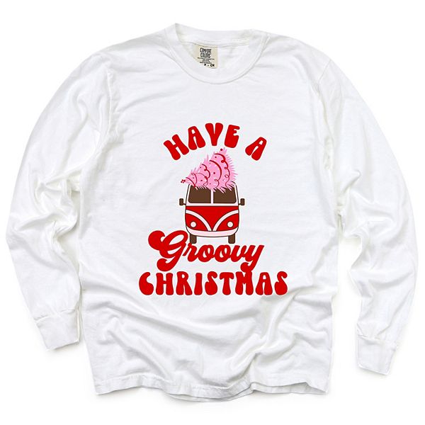 

Длинный рукав с эффектом поношенности в рождественском стиле Simply Sage Market, White