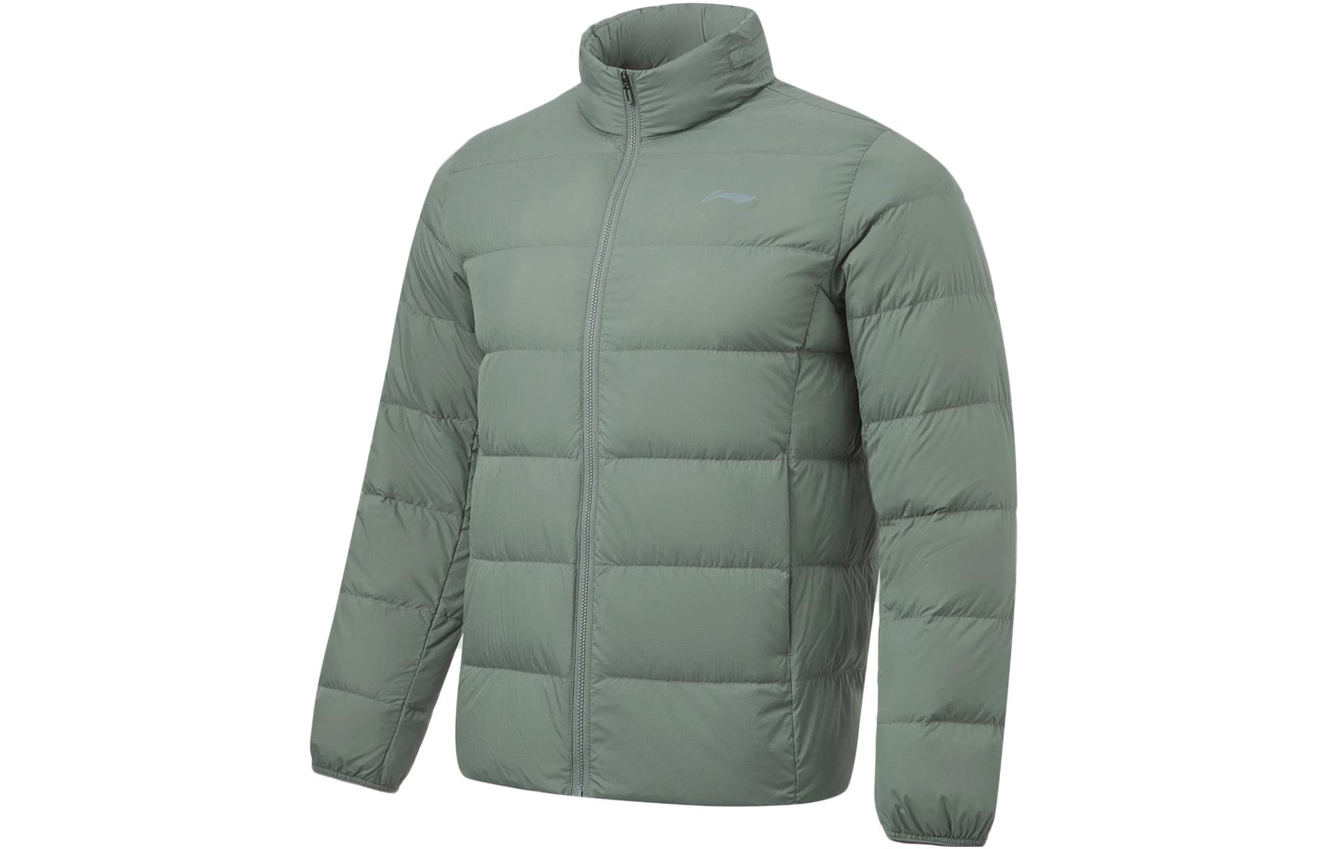 

LINING Фитнес-куртка пуховая мужская серо-зеленая, Gray Green