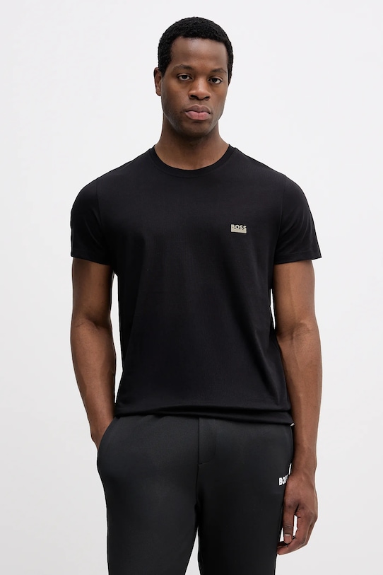 

Хлопковая футболка t-shirtrn 365 BOSS, черный