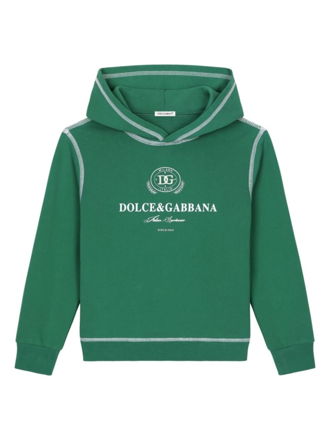 

Dolce & Gabbana Kids худи с вышитым логотипом, зеленый