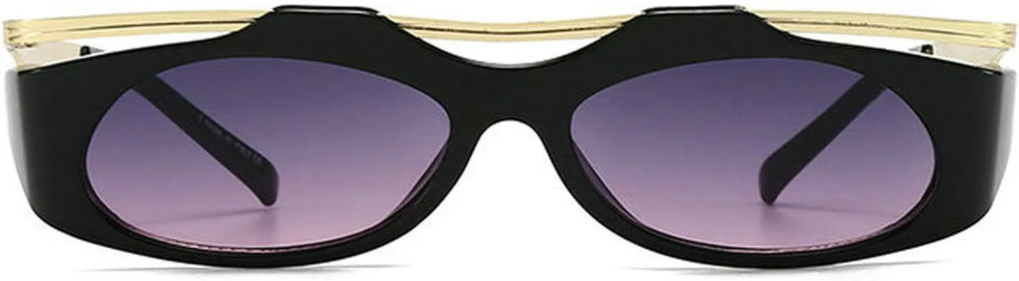 

Helena Модные ретро-солнцезащитные очки в стиле 90-х, нестандартной формы, женские и мужские, винтажные, овальная оправа, панк, маленькие прямоугольные очки S68, C3