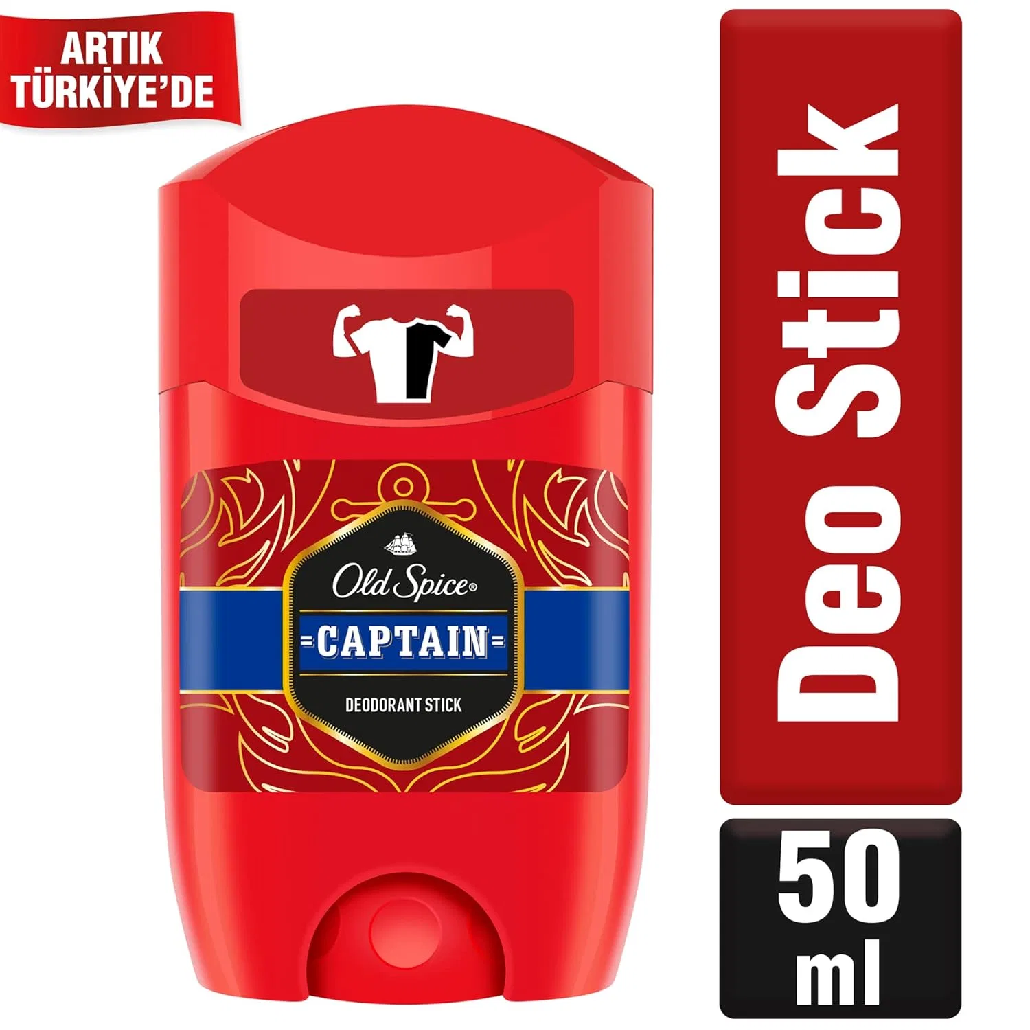 Мужской дезодорант-стик «Captain» от Old Spice, 50 мл Old Spice, Red — фото 2