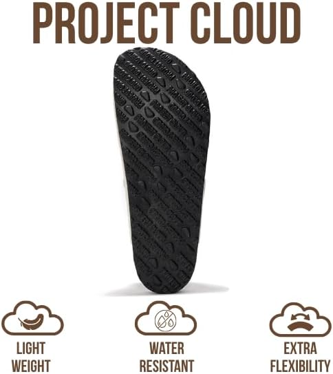 Мужские сабо Project Cloud - 100 натуральная кожа полного слоя, сабо с мемори-пеной для мужчин, поддержка свода стопы, пробковая стелька, противоскользящая подошва (Brooklyn), белый — фото 4