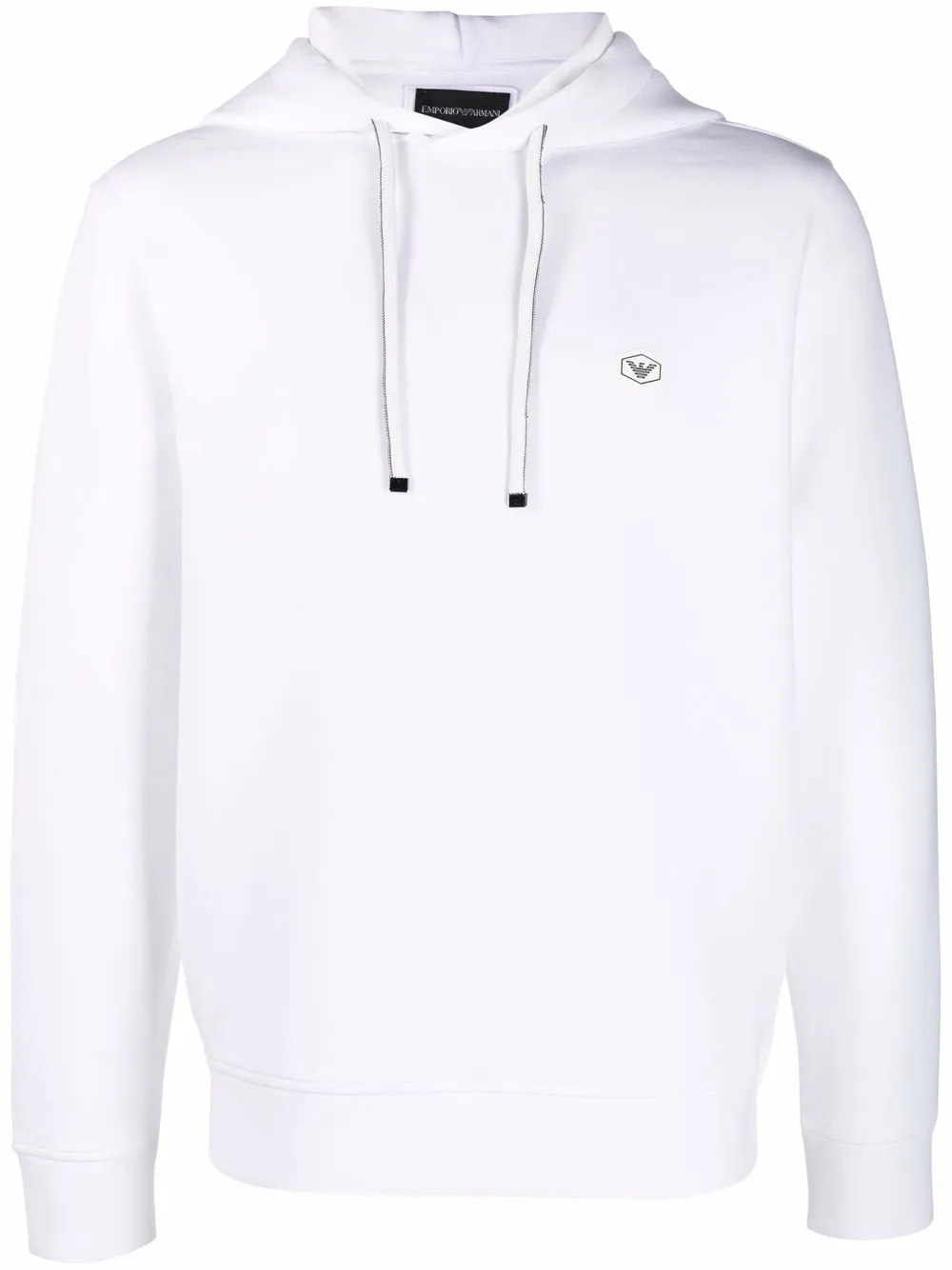 

Худи с нашивкой-логотипом EMPORIO ARMANI, белый