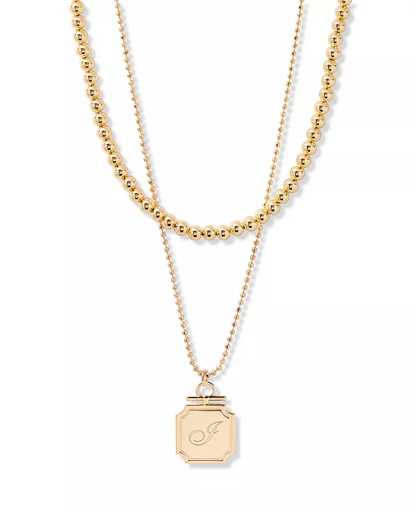 

Позолоченный комплект из ожерелий Margot Initial Brook & York, gold-i