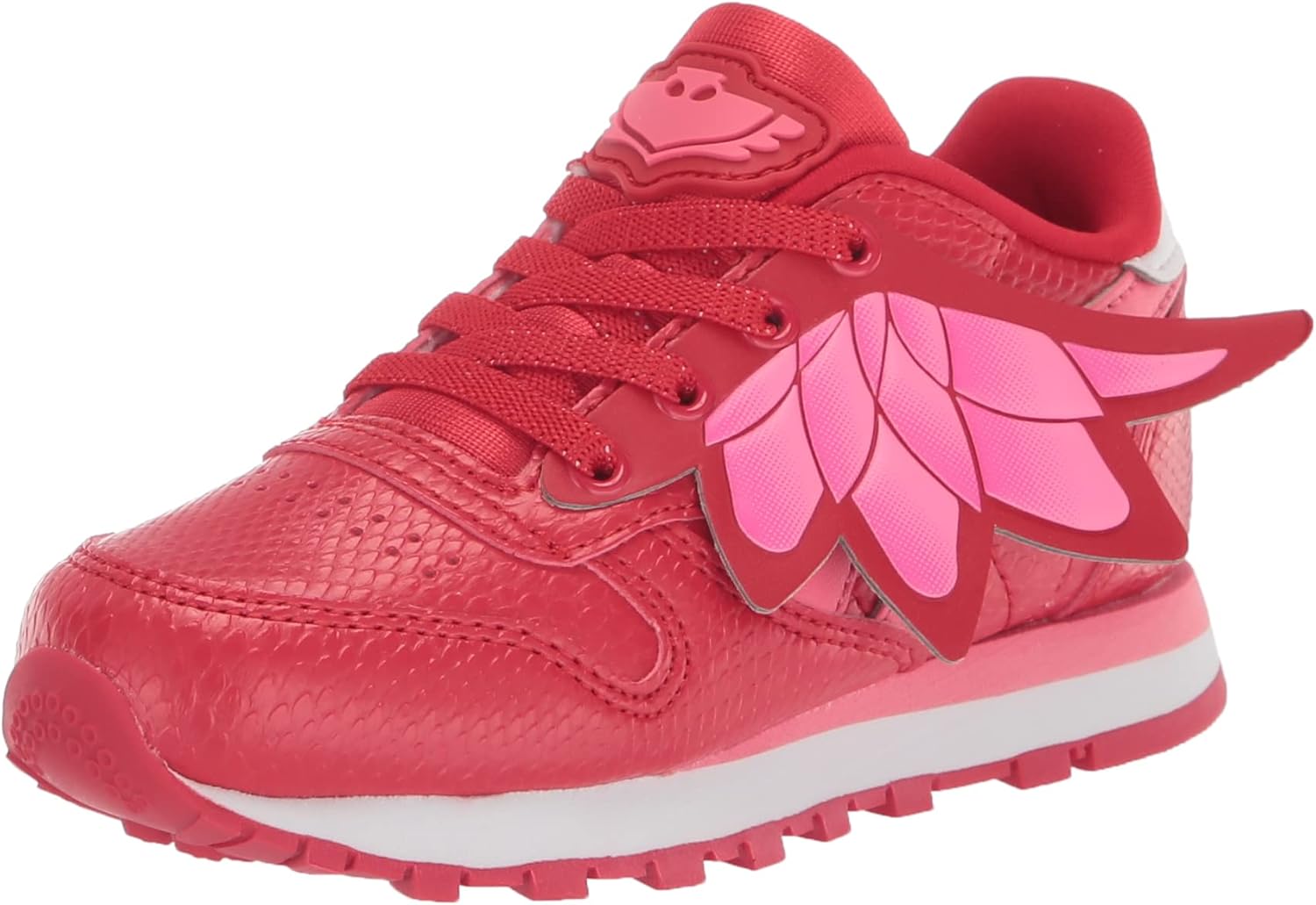 Детские кроссовки Reebok Classic Leather, красный/розовый — фото 4