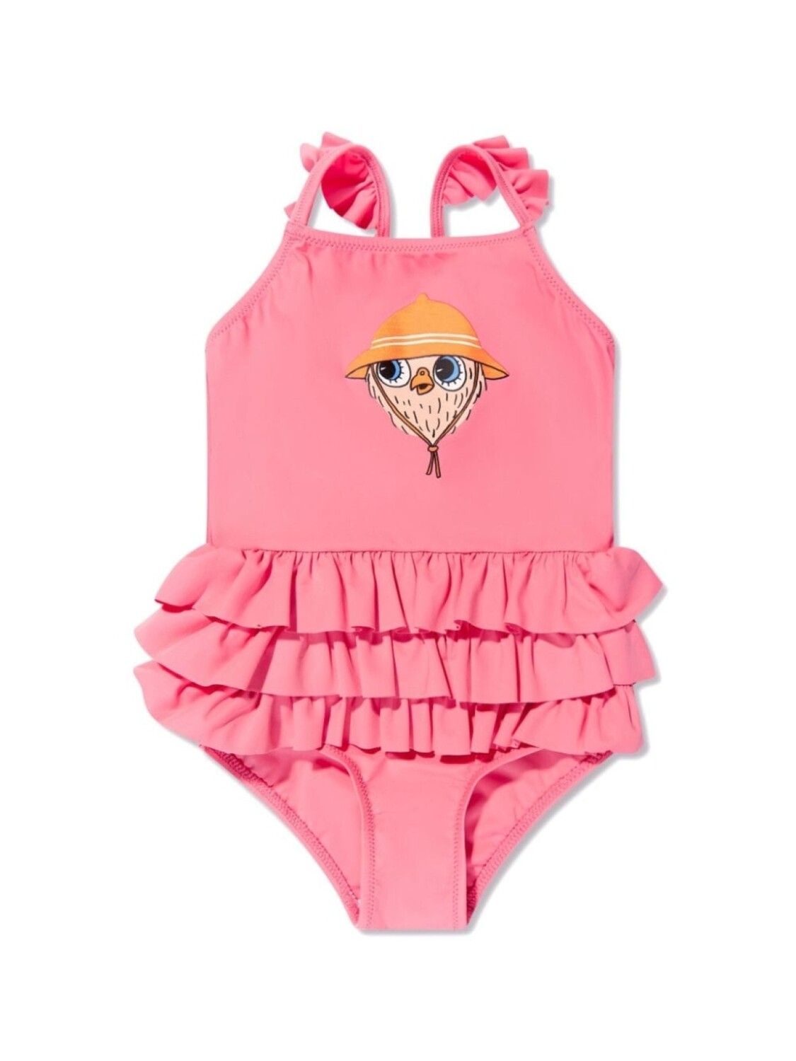 

Mini Rodini купальник с оборками, розовый