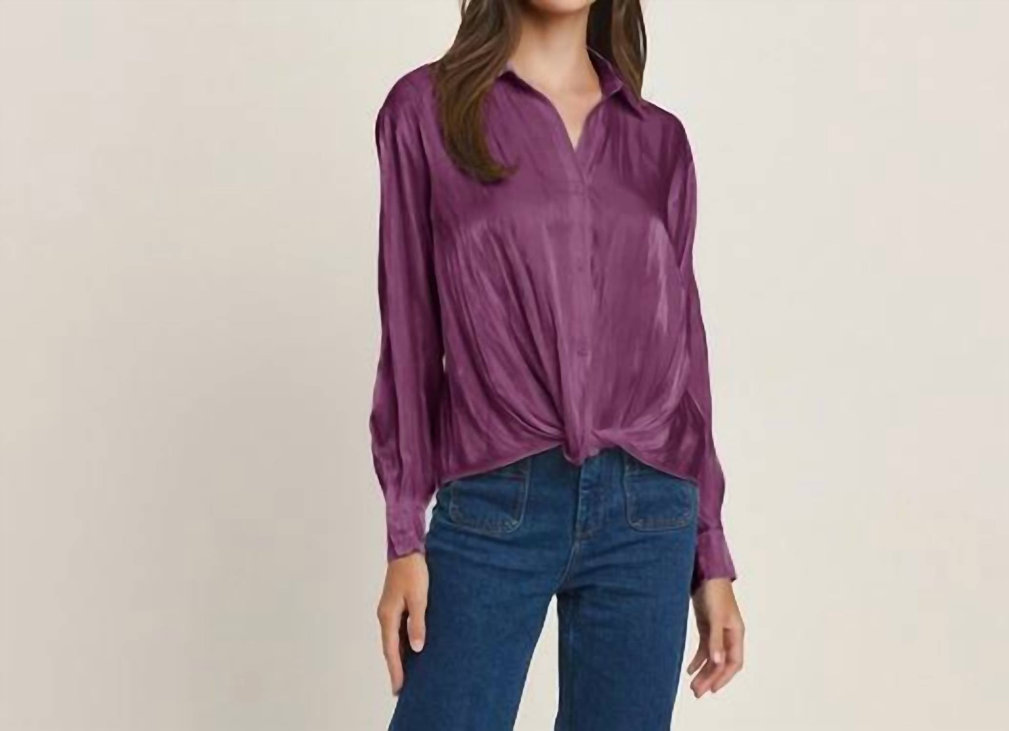 

Нарядная блузка сливового цвета ABLE, цвет plum