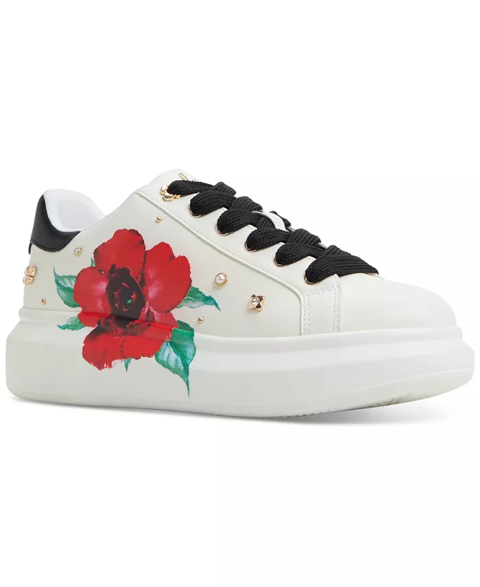 Женские кроссовки Lovekiss на платформе с декоративными шнурками ALDO, белый